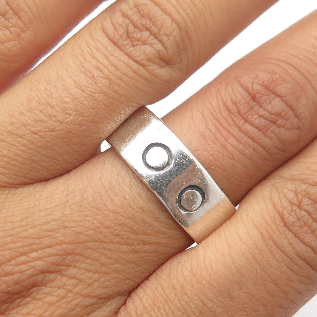 vintage mexico silver925 リング　13号 925 Sterling Silver Vintage Mexico Band Ring Size 13 - Etsy