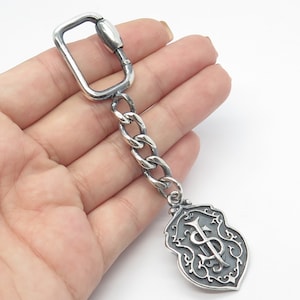 Keychain Door Car Key Chain Tags Keyring Ring Chain Keychain Supplies  Antique Silver Tone Wholesale Bulk Lots L6BD1 Euro Coin