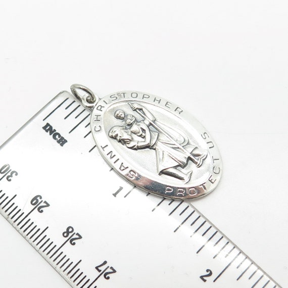 925 Sterling Silver Vintage Elco St. Christopher … - image 3