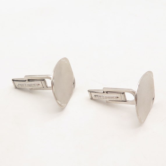 925 Sterling Silver Vintage Rectangle Cufflinks View 6