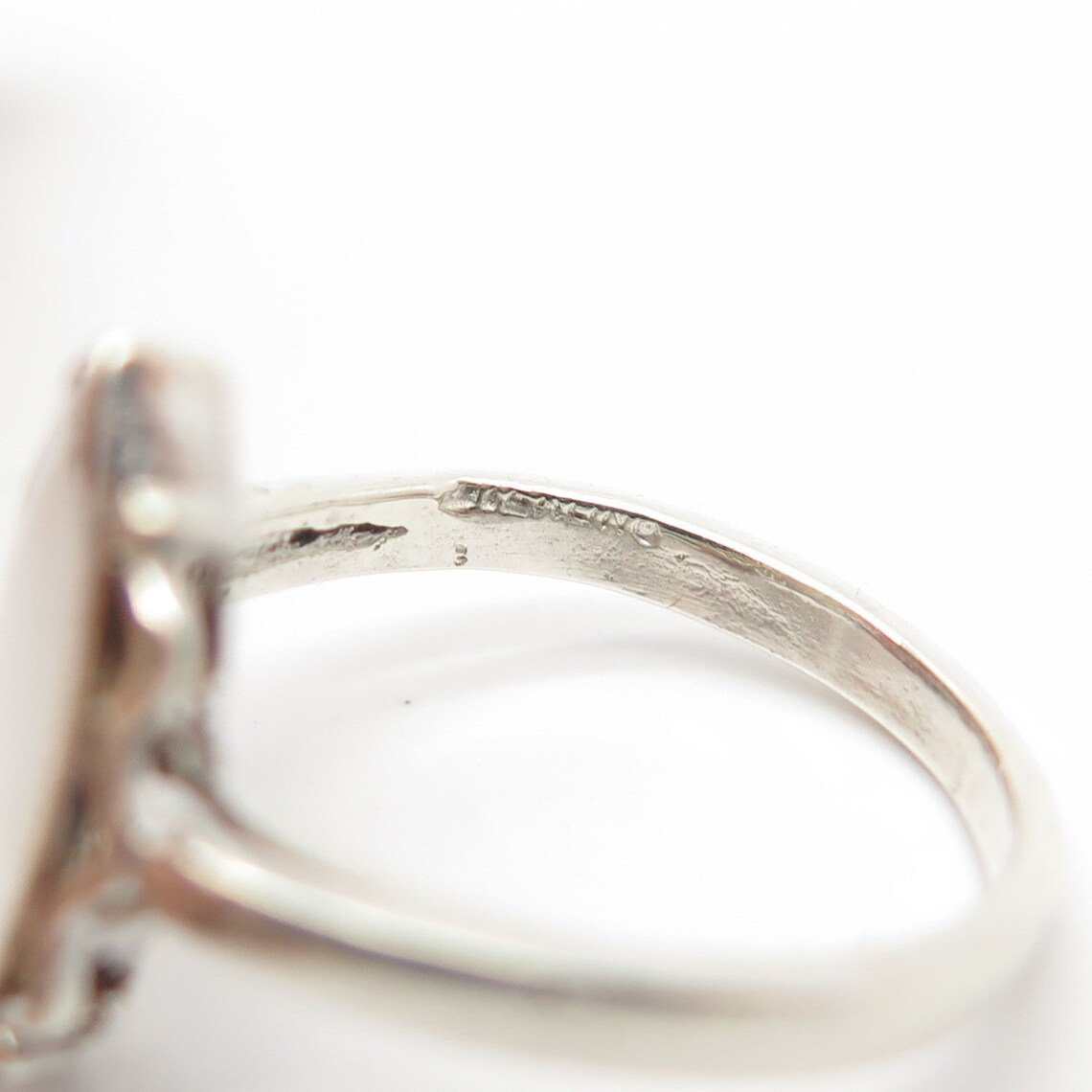 925 Sterling Silver Vintage Almond Shape Ring Size 5 3/4 Etsy