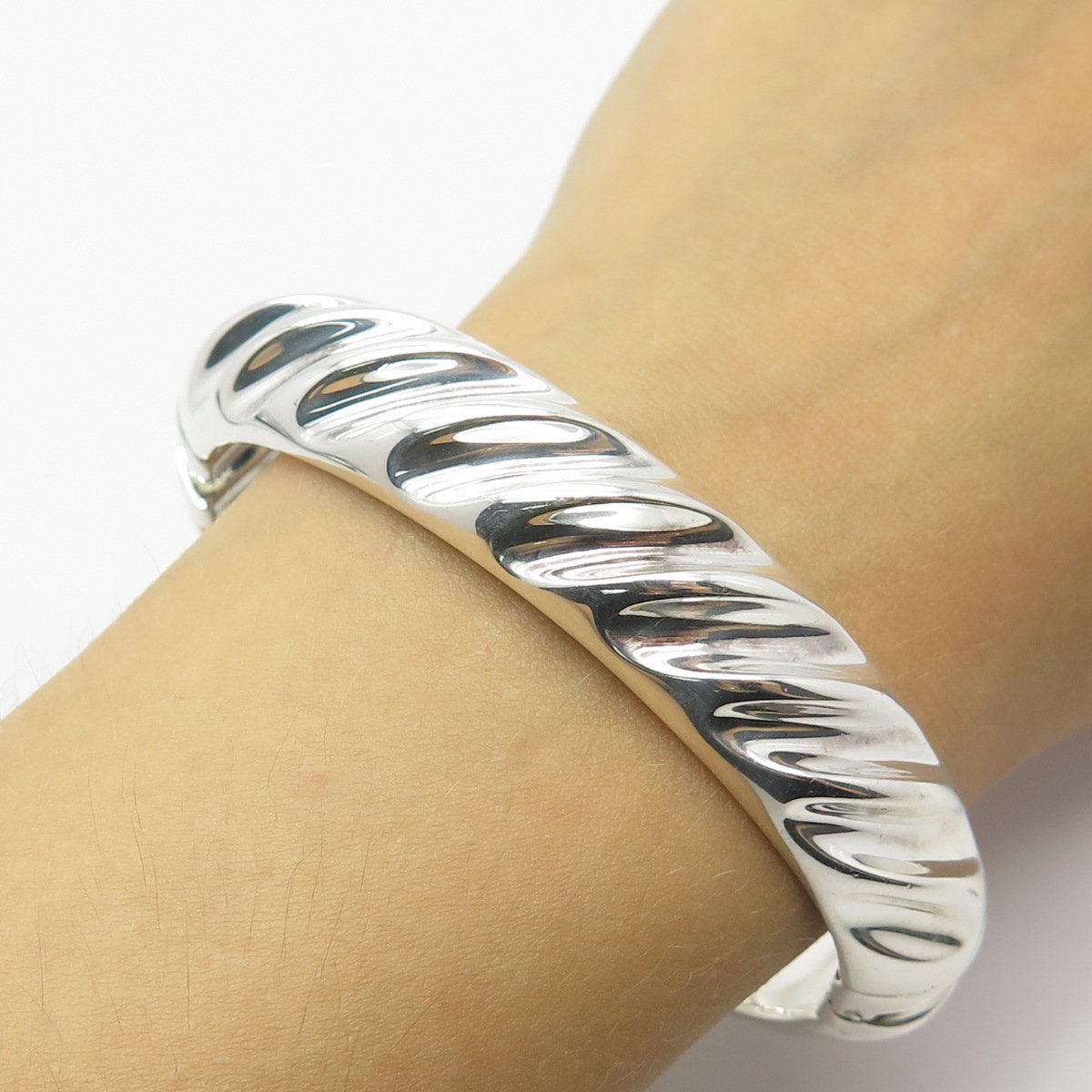 Ameri VINTAGE SAND LIKE BANGLE シルバーバングル