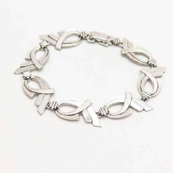 925 Sterling Silver Vintage W.E Richards Crossover Design