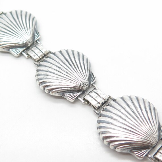 925 Sterling Silver Antique Victorian Clam Shell … - image 3