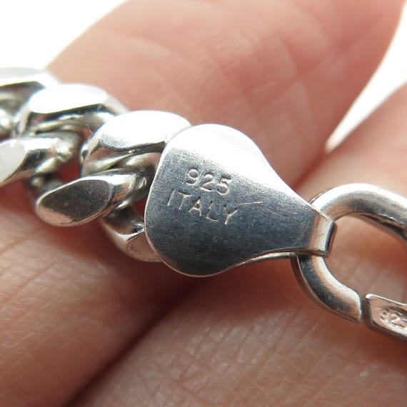 KARIZIA SPA KA-1772 925 Sterling Silver Vintage Italy Cuban Link