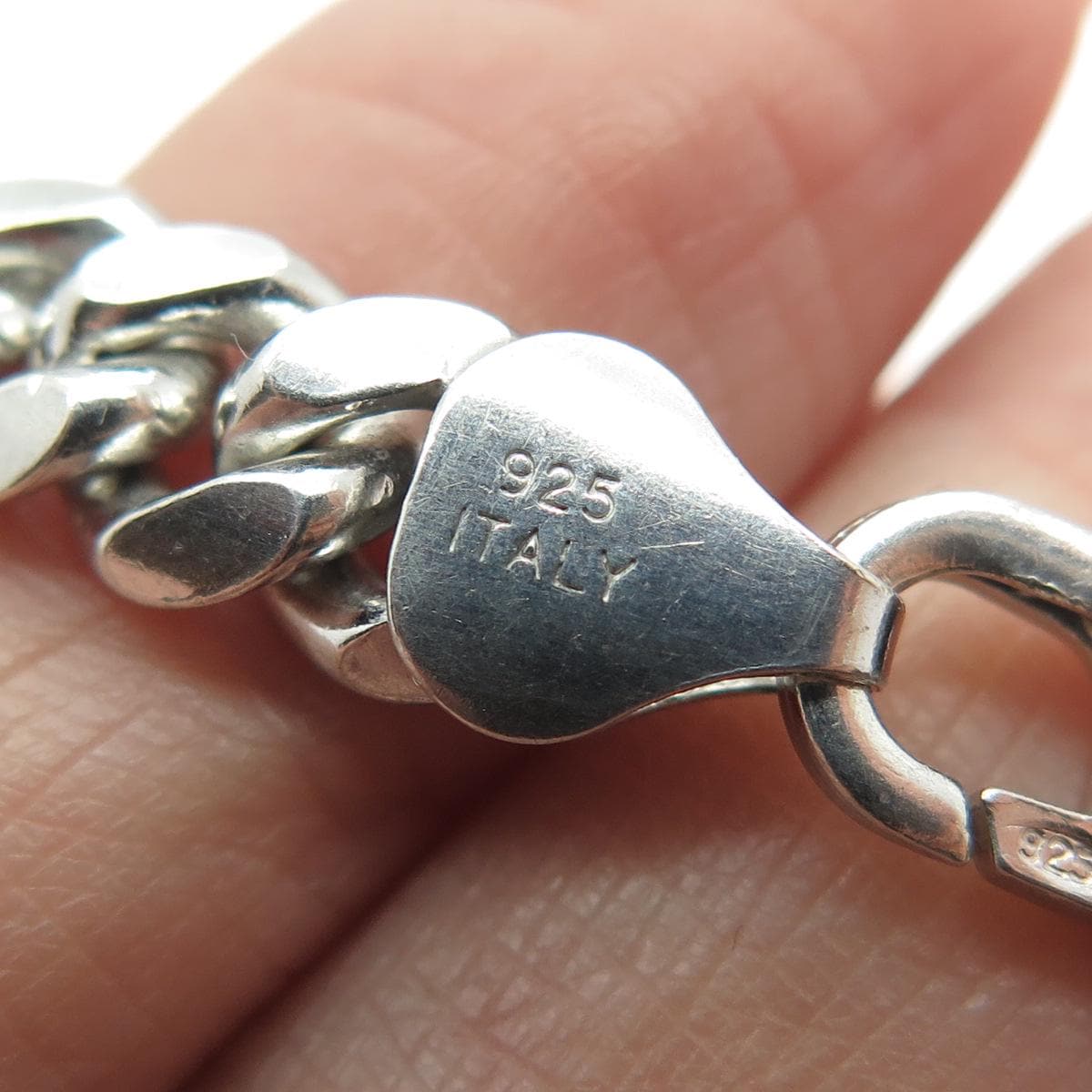 KARIZIA SPA KA-1772 925 Sterling Silver Vintage Italy Cuban Link