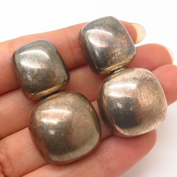 925 Sterling Vintage Mexico Double Cushion Design