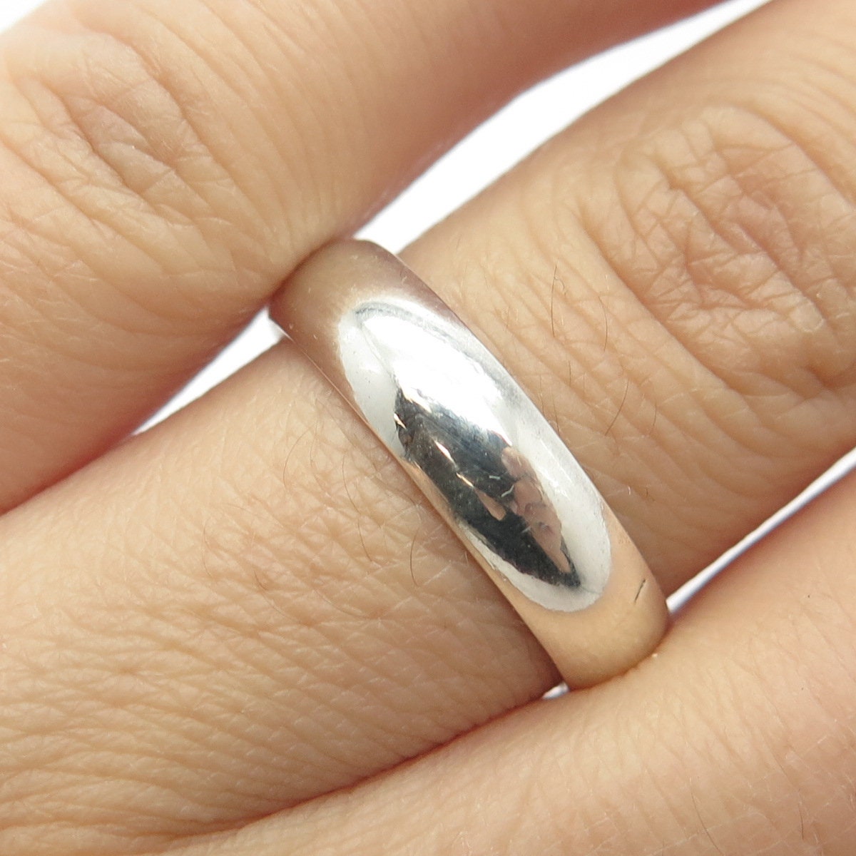 925 Sterling Silver Vintage Turkey Classic Wedding Band Ring