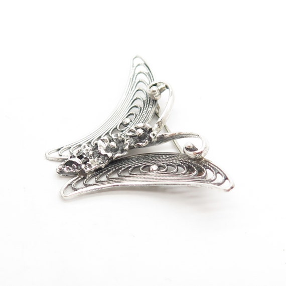 925 Sterling Silver Vintage Beau Butterfly Pin Br… - image 5