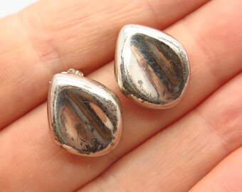 Conya Concave Large Stud Earrings Gold