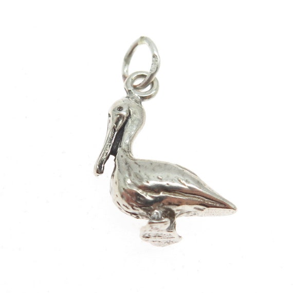 925 Sterling Silver Vintage Pelican Bird Minimali… - image 4