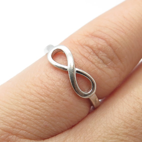 925 Sterling Silver Vintage Infinity Ring Size 5.25 - Etsy 925 Sterling Silver Vintage Infinity Ring Size 5.25 - Etsy