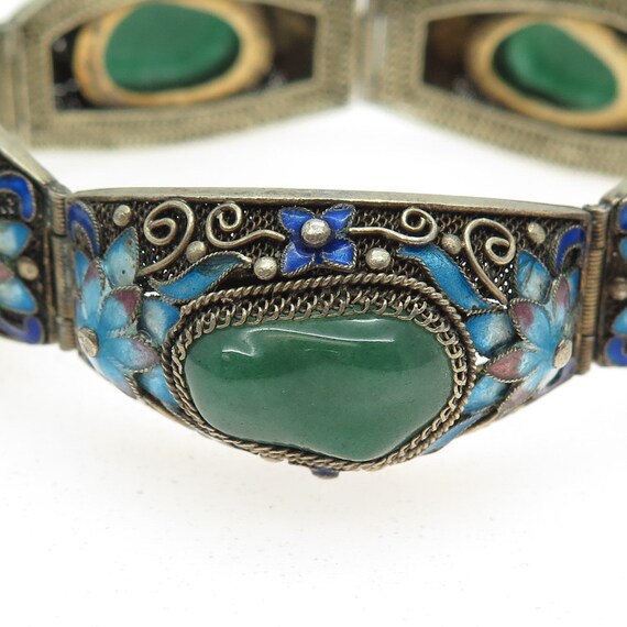 925 Sterling Silver Antique Chinese Export Enamel… - image 7