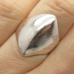 925 Sterling Silver Vintage Modernist Design Ring Size 5 1/4