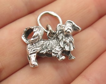925 Sterling Silver Vintage Dog / Puppy Charm Pendant