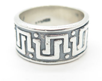 925 Sterling Silver Vintage Mexico Maze Band Ring Size 5.75 - Etsy