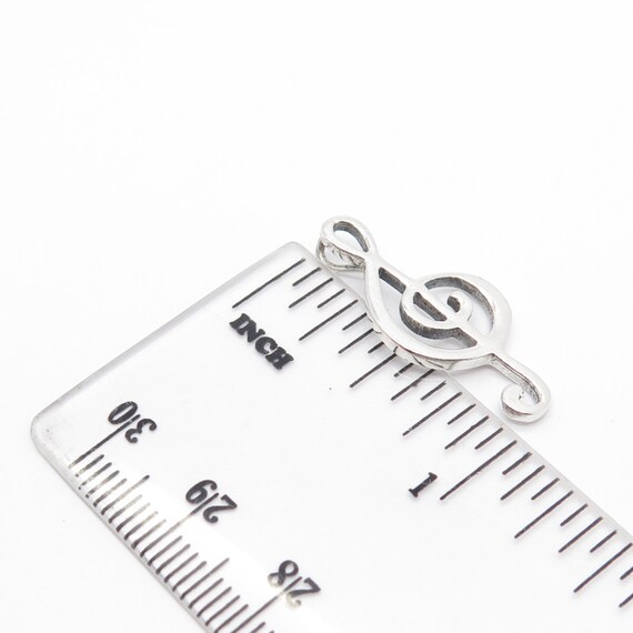 925 Sterling Silver Vintage Treble Clef Music Pen… - image 3