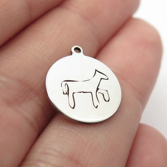 925 Sterling Silver USA Two In Town Horse Charm P… - image 1
