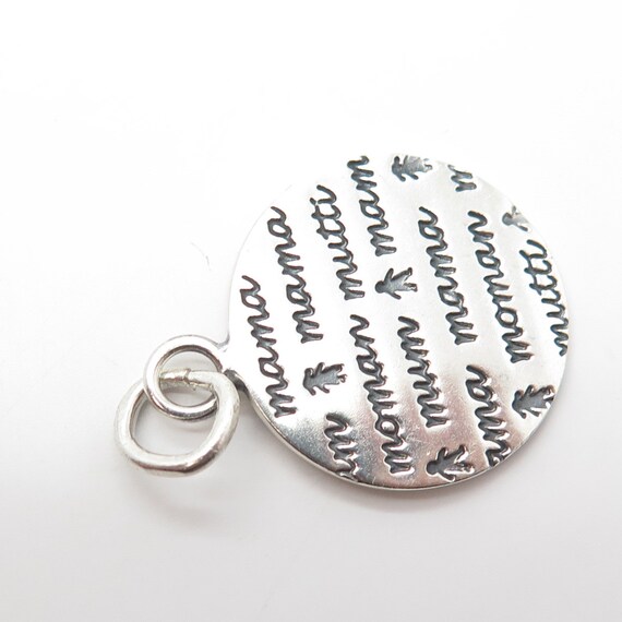 925 Sterling Silver Vintage "mama mama mama" Roun… - image 7