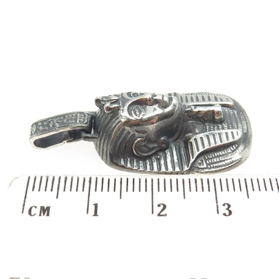 925 Sterling Silver Vintage Egyptian Pharaoh Oxid… - image 3