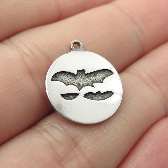 925 Sterling Silver USA Two In Town Bat Charm Pen… - image 1