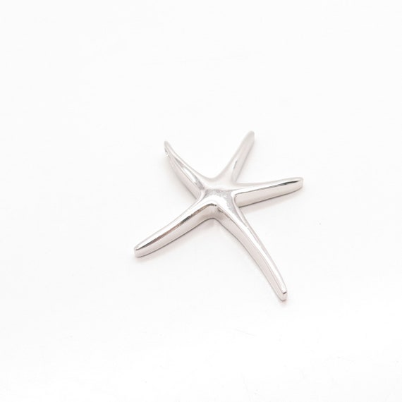 925 Sterling Silver Vintage Starfish Slide Pendant - image 5