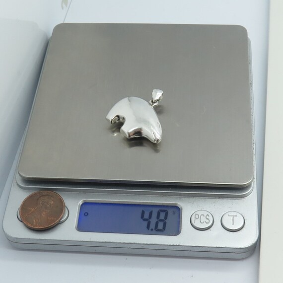 925 Sterling Silver Vintage Bear Modernist 3D Pen… - image 8