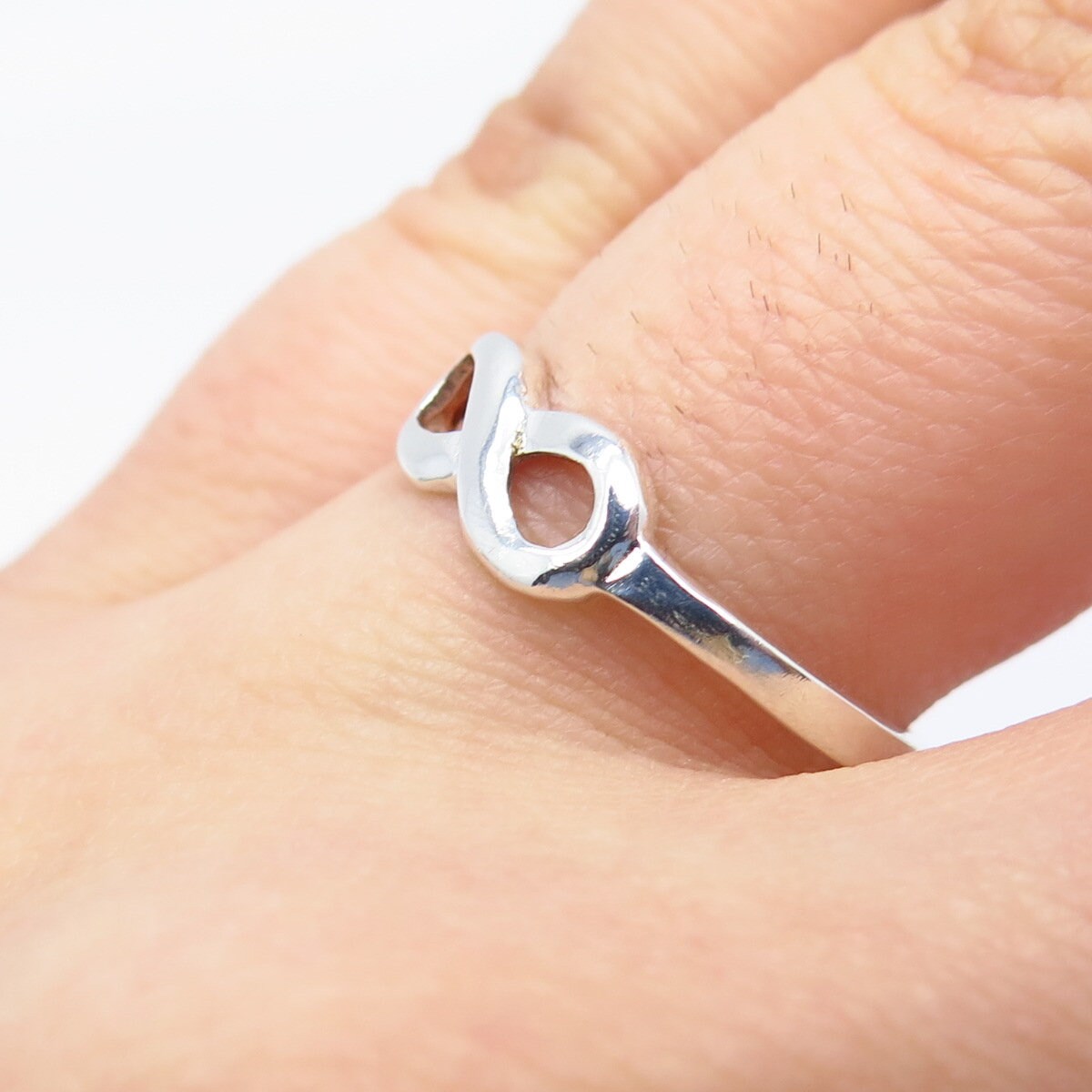 925 Sterling Silver Vintage Infinity Ring Size 7 - Etsy