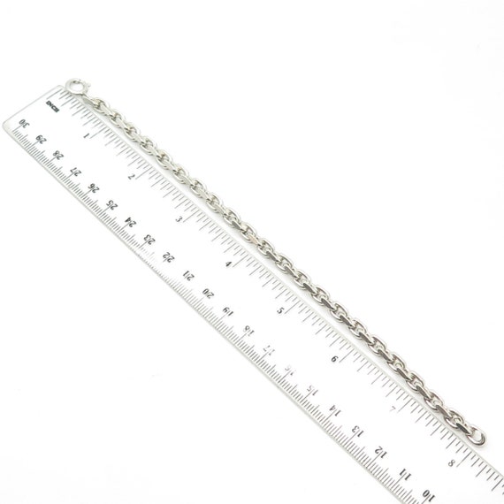 925 Sterling Silver Vintage Flat Edge Link Bracel… - image 2