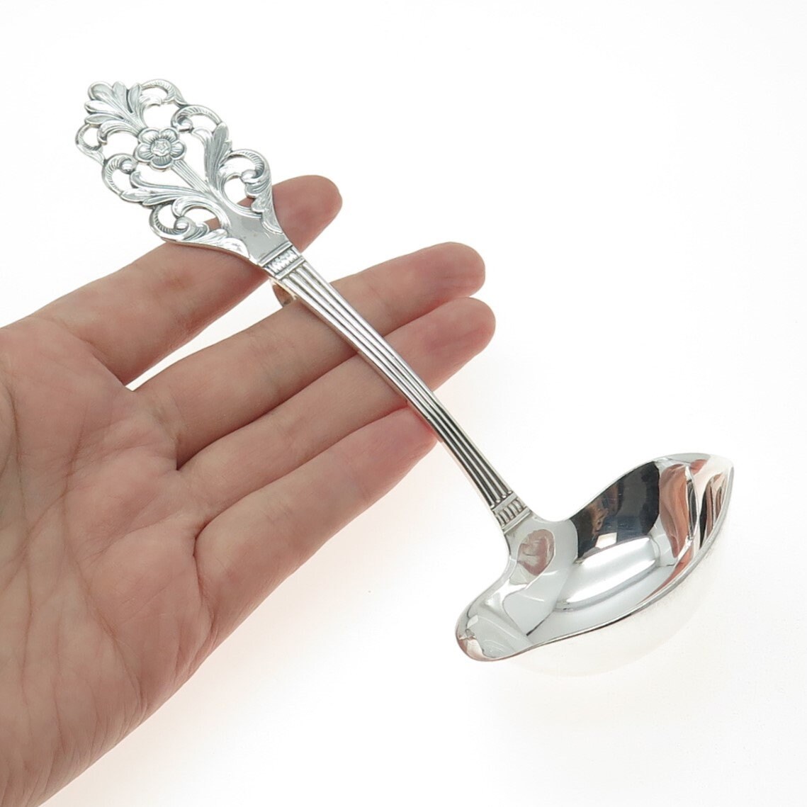 【TH Marthinsen】 年代物ティースプーン シルバー830 TH MARTHINSEN Sterling Silver Antique Art Deco Norway Quail Coffee