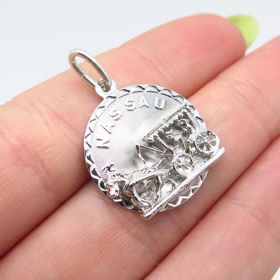 925 Sterling Silver Vintage Crea "Nassau" Horse C… - image 1