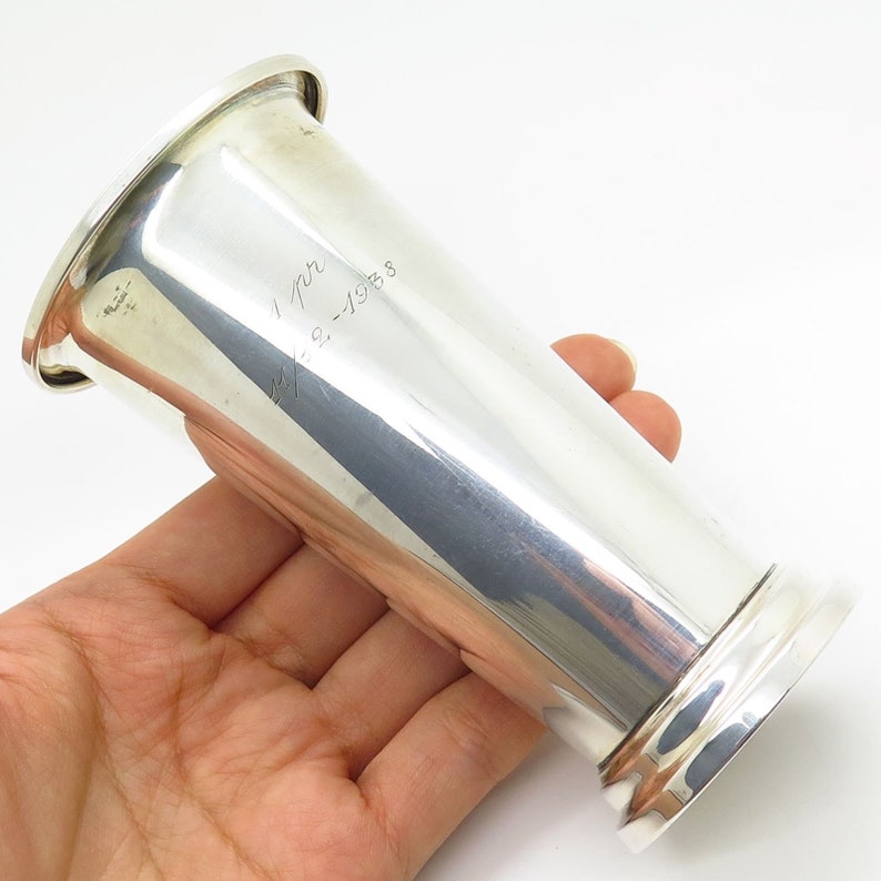 Vtg Norway Brodrene Mylius 830S Silver TROPHY Cup Small Vase