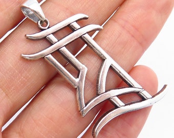 925 Sterling Silver Vintage Abstract Design Pendant