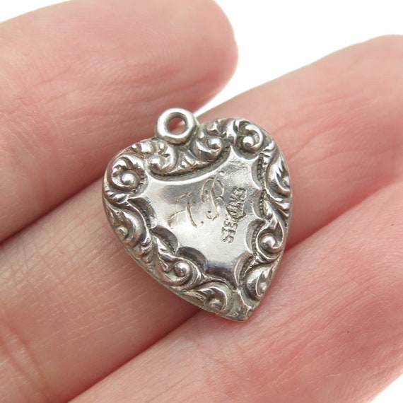 925 Sterling Silver Antique Victorian Repousse He… - image 2
