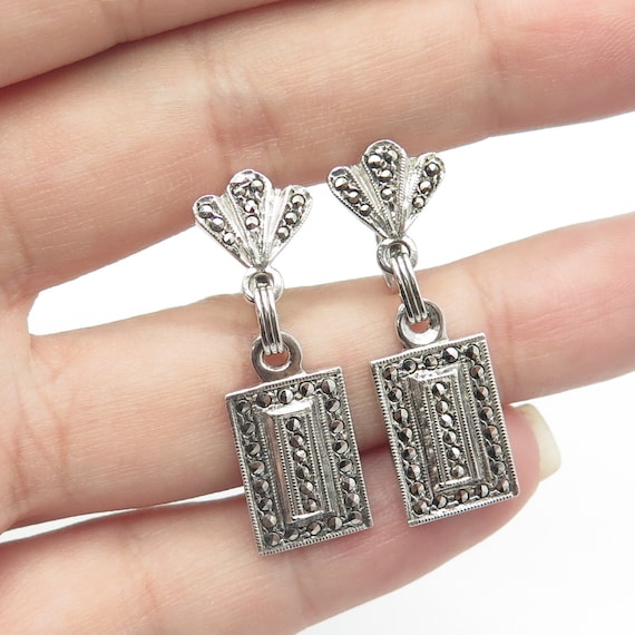 925 Sterling Silver Antique Art Deco Real Marcasi… - image 1