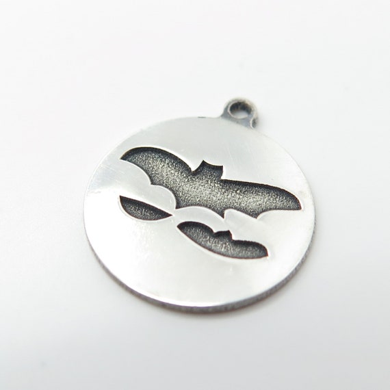 925 Sterling Silver USA Two In Town Bat Charm Pen… - image 4