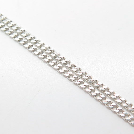 925 Sterling Silver Italy Cuban Chain Necklace 24" - image 3