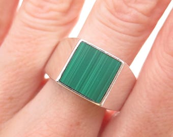 Vintage Mexican 925 Silver Signet Ring | Bold Square Face