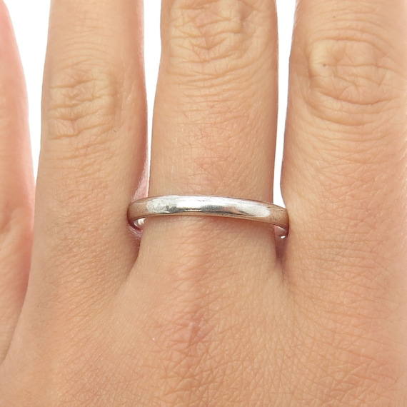 925 Sterling Silver Vintage Mexico Wedding Stackable Band Ring