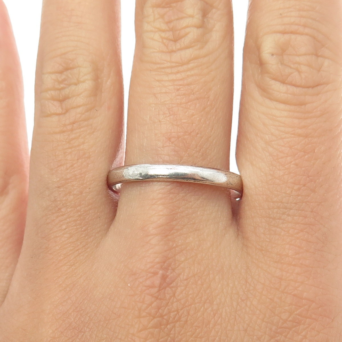 925 Sterling Silver Vintage Mexico Wedding Stackable Band