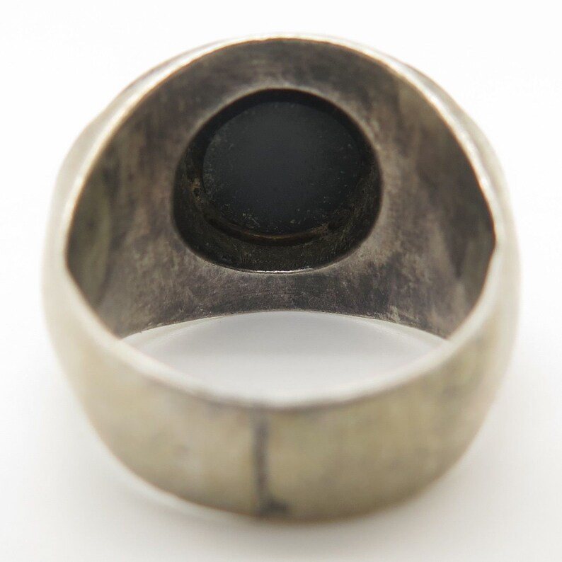 925 Sterling Silver Real Agate Gemstone Ring Size 5 14