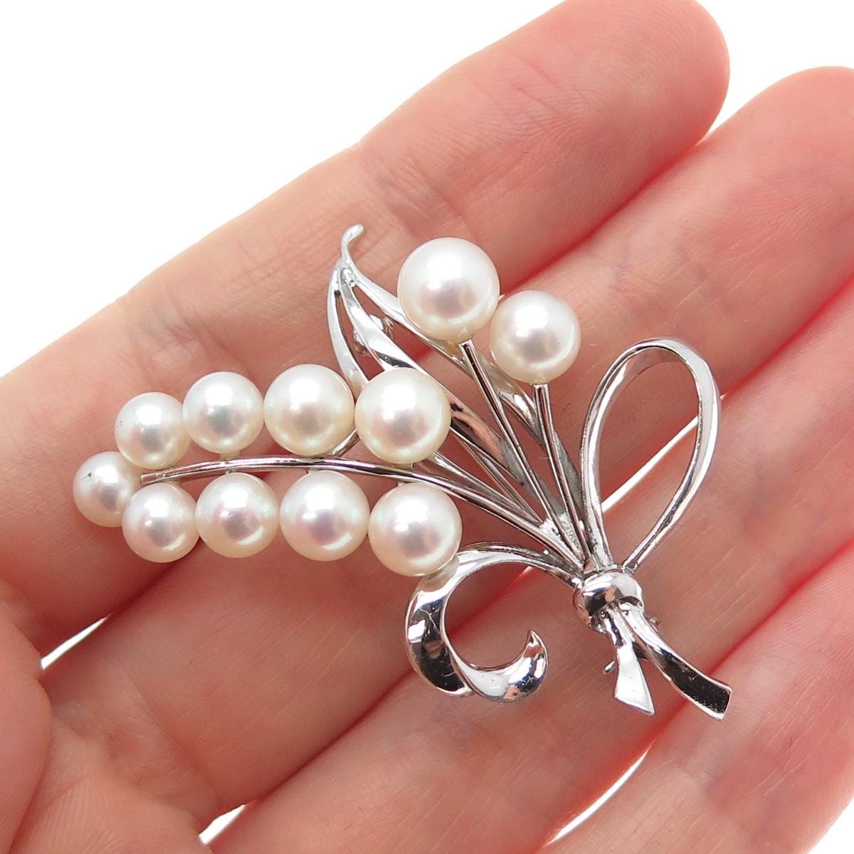 【MIKIMOTO】SILVER ブローチ 楽天市場】ミキモト パール 真珠 ブローチ シルバー レディース