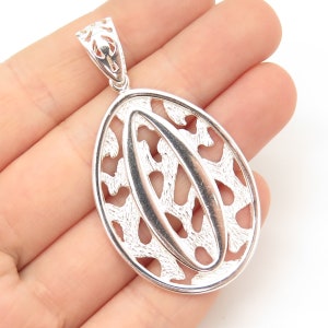 925 Sterling Silver Vintage Cutout Letter &quot;O&quot; Initial Pendant