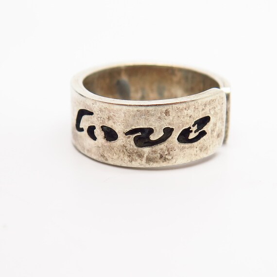 925 Sterling Silver "God Is Love" Band Ring Size … - image 4