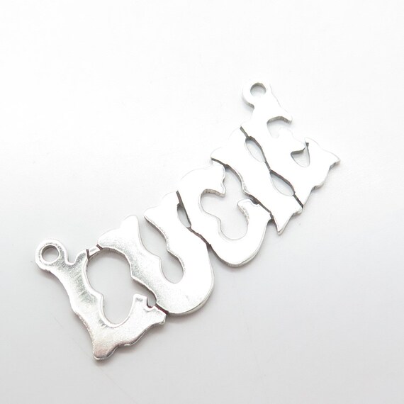 925 Sterling Silver Vintage "Lucie" Personalized … - image 7