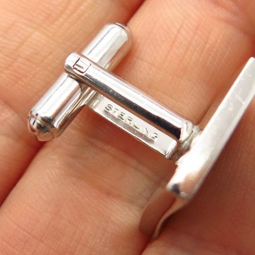 925 Sterling buy Silver Vintage Textured Square Cufflinks