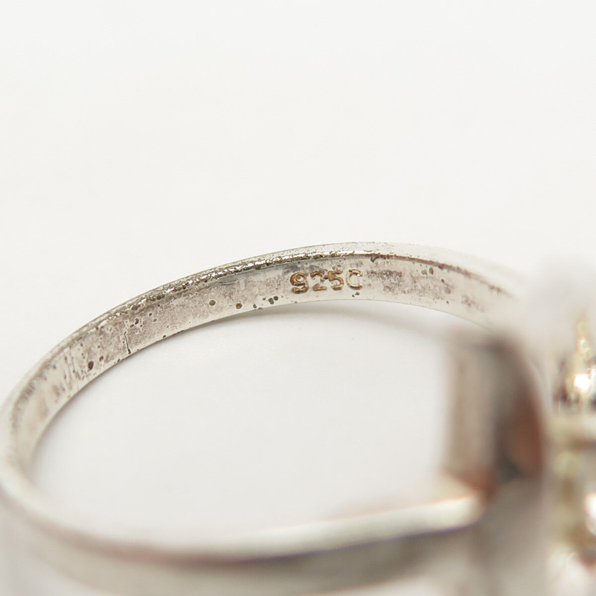925 Sterling Silver Vintage C Z Open Heart Ring Size 7 3/4 925 Sterling Silver Vintage C Z Open Heart Ring Size 7 3/4