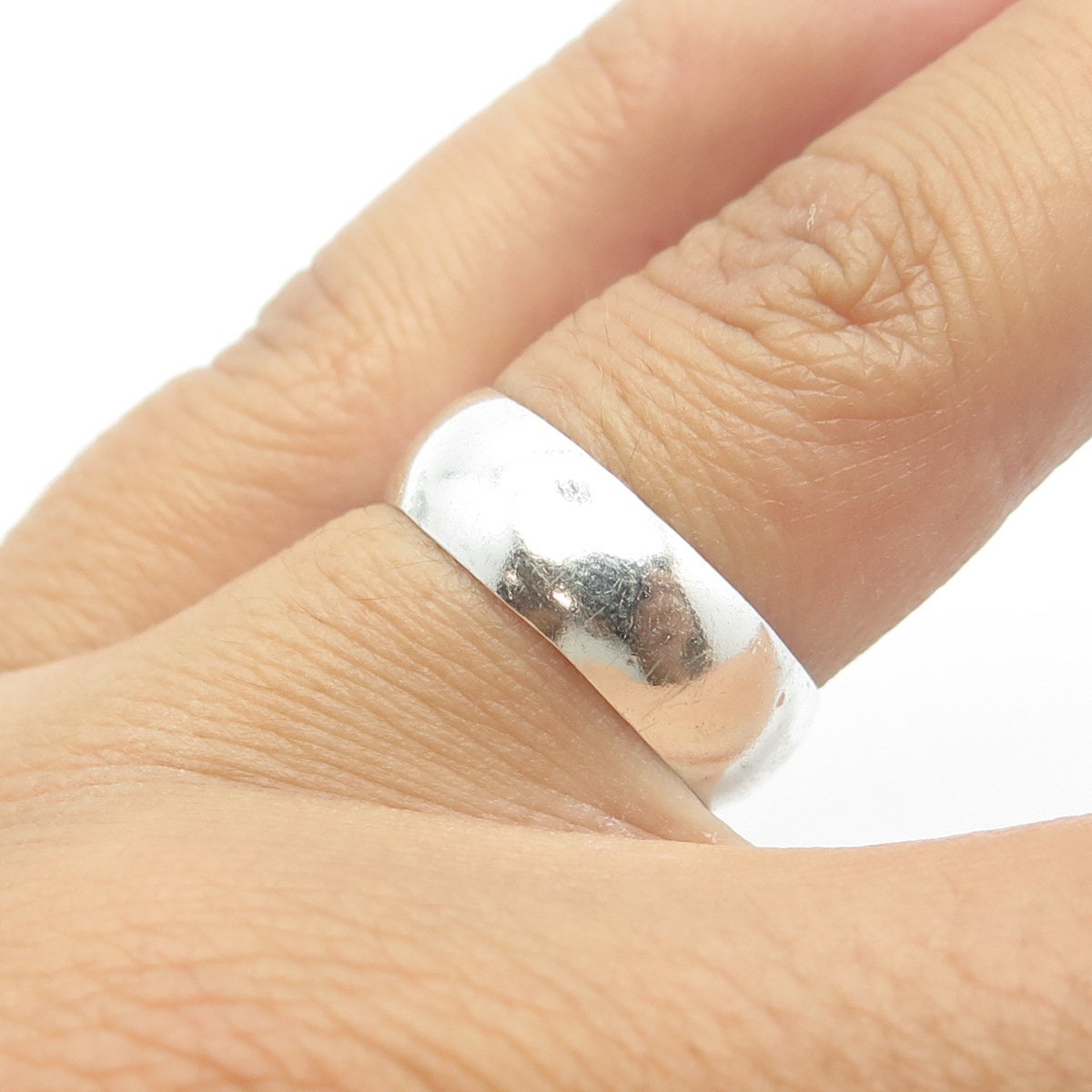925 Sterling Silver Vintage Classic Wedding Band Ring Size 7 925 Sterling Silver Vintage Classic Wedding Band Ring Size 7