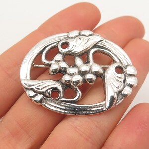925 Sterling Silver Vintage Modernist Pin Brooch
