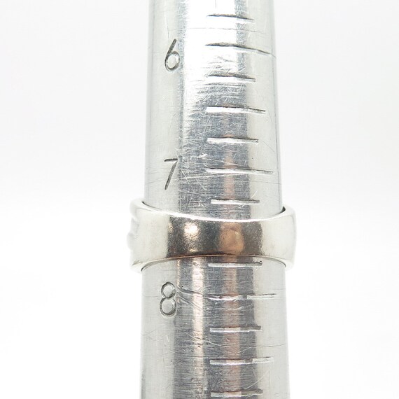 925 Sterling Silver Vintage Modernist Wavy Ring S… - image 8